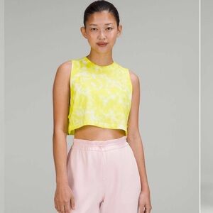 💛 Lululemon All Yours Cropped Cotton Tank Tie Dye